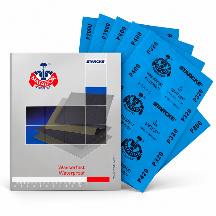 STARCKE Matador Våtslippapper – Vattenfast slippapper 230 x 280 mm