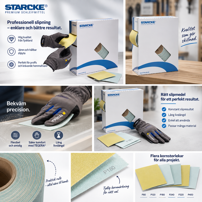 Starcke 514 Sliprulle med skum – 115 mm × 25 m