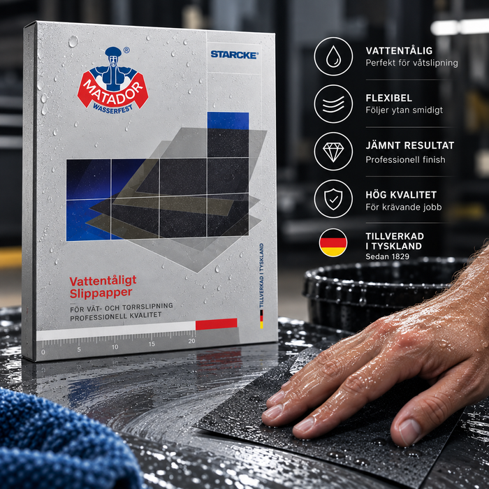 STARCKE Matador Våtslippapper – Vattenfast slippapper 230 x 280 mm